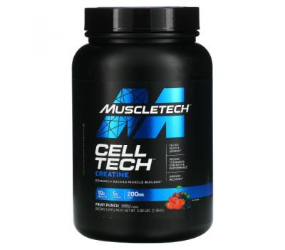 Muscletech, Performance Series, CELL-TECH Creatine, Fruit Punch, 3 lbs (1.36 kg)