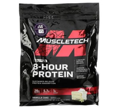 Muscletech, Performance Series, Phase8, Multi-Phase 8-Hour Protein, Vanilla, 4.60 lbs (2.09 kg)