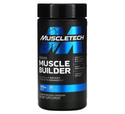 Muscletech, Platinum Muscle Builder, 30 капсул с быстрым высвобождением
