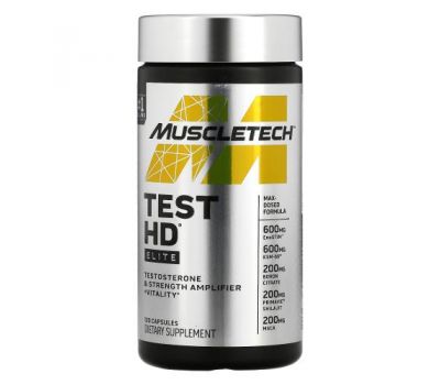 Muscletech, Test HD, Elite, 120 Capsules