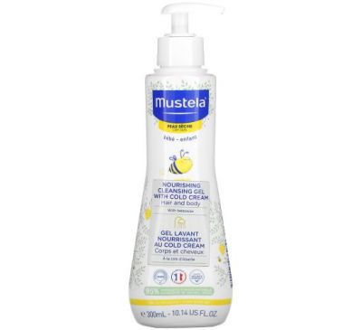 Mustela, Baby, Nourishing Cleansing Hair and Body Gel with Cold Cream, For Dry Skin, 10.14 fl oz (300 ml)