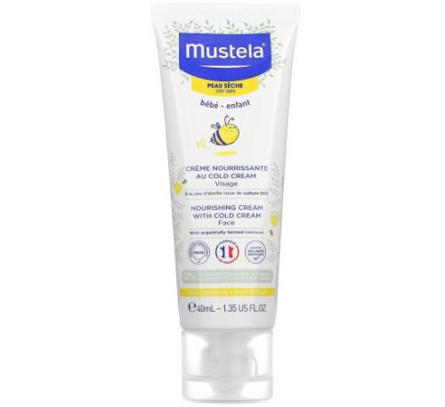 Mustela, Baby, Nourishing Face Cream with Cold Cream, For Dry Skin, 1.35 fl oz (40 ml)