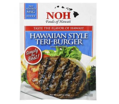NOH Foods of Hawaii, Смесь приправ для тери-бургеров в гавайском стиле, 42 г (1 1/2 унции)