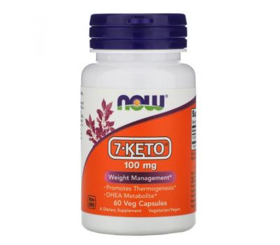 NOW Foods, 7-KETO, 100 mg, 60 Veg Capsules