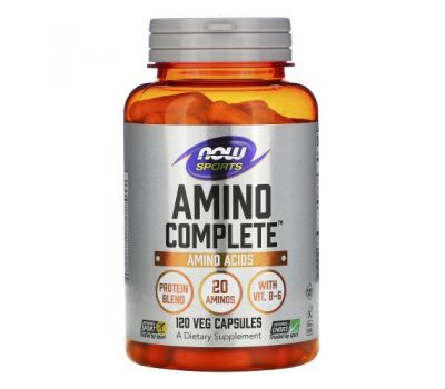 NOW Foods, Amino Complete, аминокислотный комплекс, 120 вегетарианских капсул