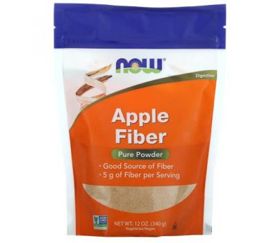 NOW Foods, Apple Fiber, Pure Powder, 12 oz (340 g)