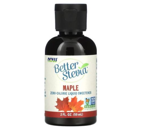 NOW Foods, Better Stevia, Zero-Calorie Liquid Sweetener, Maple, 2 fl oz (59 ml)