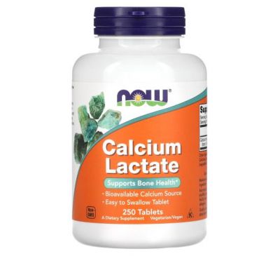 NOW Foods, Calcium Lactate, 250 Tablets