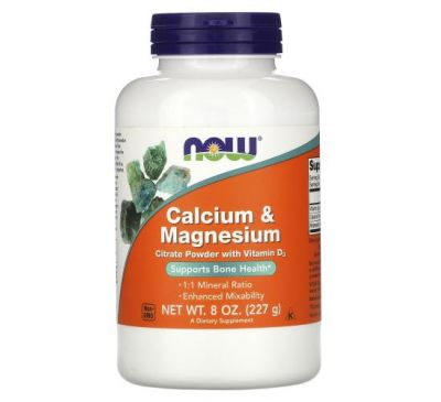 NOW Foods, Calcium & Magnesium, 8 oz (227 g)
