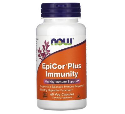 NOW Foods, EpiCor Plus Immunity, 60 рослинних капсул