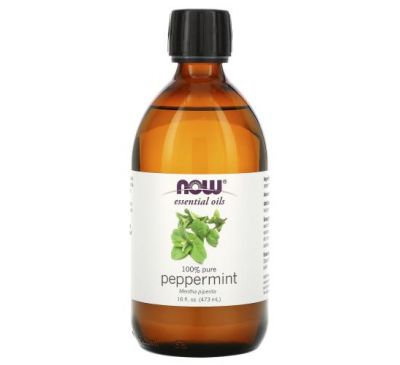 NOW Foods, Essential Oils, 100% Pure Peppermint, 16 fl oz (473 ml)