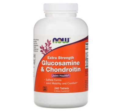 NOW Foods, Glucosamine & Chondroitin, Extra Strength, 240 Tablets