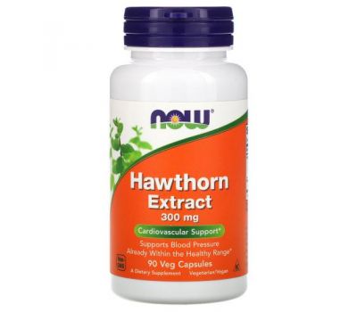 NOW Foods, Hawthorn Extract, 300 mg, 90 Veg Capsules