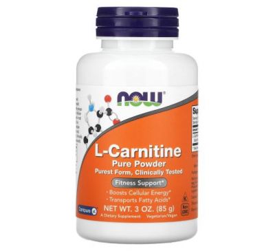 NOW Foods, L-Carnitine, Pure Powder, 3 oz (85 g)
