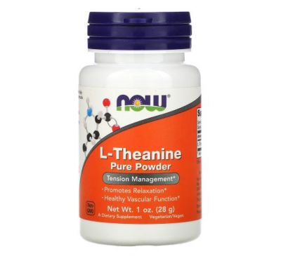 NOW Foods, L-Theanine Pure Powder, 1 oz (28 g)