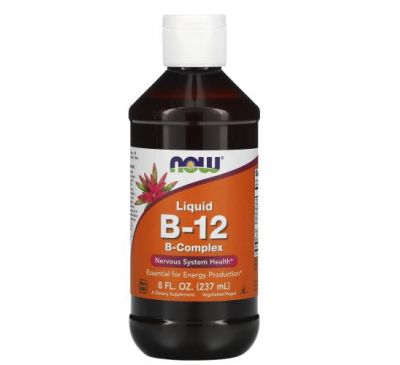 NOW Foods, Liquid B-12, B-Complex, 8 fl oz (237 ml)