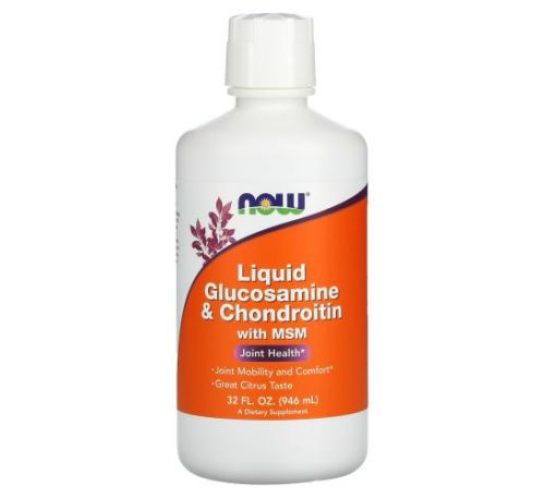 NOW Foods, Liquid Glucosamine & Chondroitin with MSM, Citrus, 32 fl oz (946 ml)