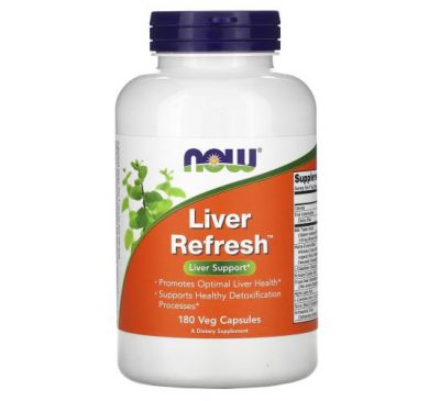 NOW Foods, Liver Refresh, 180 рослинних капсул