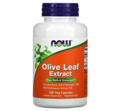 NOW Foods, Olive Leaf Extract, 100 Veg Capsules
