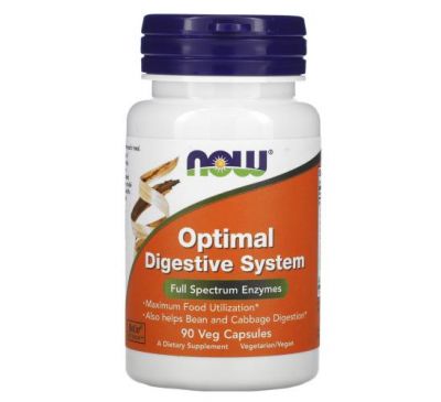 NOW Foods, Optimal Digestive System, 90 растительных капсул