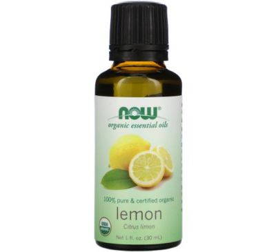NOW Foods, Organic Essential Oils, Lemon, 1 fl oz (30 ml)