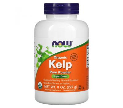 NOW Foods, Organic Kelp, Pure Powder, 8 oz (227 g)