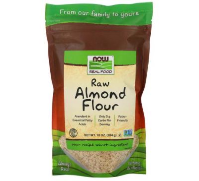 NOW Foods, Real Food, Raw Almond Flour, 10 унций (284 г)
