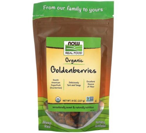 NOW Foods, Real Food, Certified Organic Golden Berries, 8 oz (227 g)