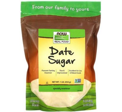NOW Foods, Real Food, Date Sugar, 1 lb (454 g)