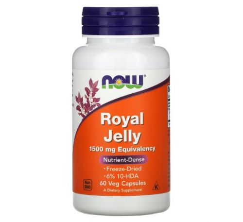 NOW Foods, Royal Jelly, 1,500 mg, 60 Veg Capsules