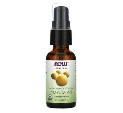 NOW Foods, Solutions, Certified Organic & 100% Pure Marula Oil, 1 fl oz (30 ml)