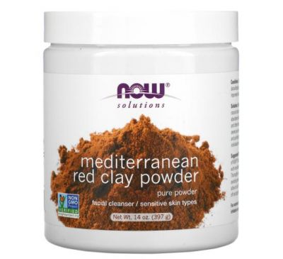 NOW Foods, средиземноморская красная глина в порошке, 397 г (14 унций)