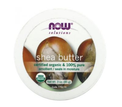 NOW Foods, Solutions, Organic Shea Butter, 3 oz (85 g)