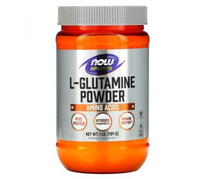NOW Foods, Sports, L-Glutamine Powder, 1 lbs (454 g)