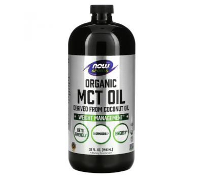 NOW Foods, Sports, Organic MCT Oil, 32 fl oz (946 ml)