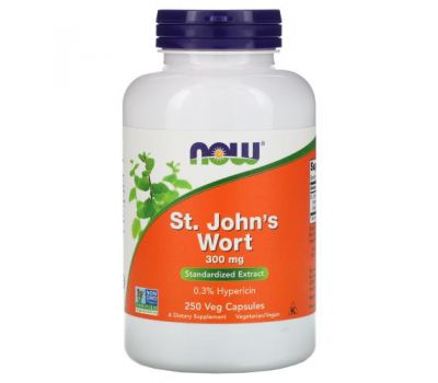 NOW Foods, St. John's Wort, 300 mg, 250 Veg Capsules