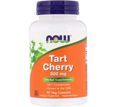 NOW Foods, Tart Cherry, 500 mg, 90 Veg Capsules