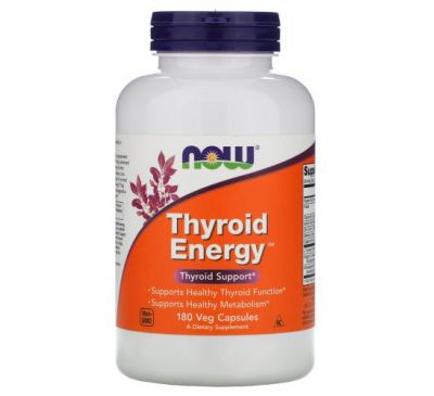 NOW Foods, Thyroid Energy, 180 Veg Capsules