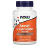 NOW Foods, ацетил-L-карнітин, 500 мг, 100 вегетаріанських капсул