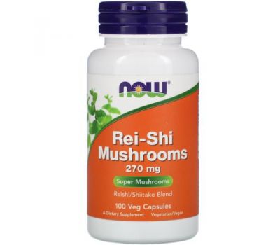 NOW Foods, гриби рейші, 270 мг, 100 вегетаріанських капсул