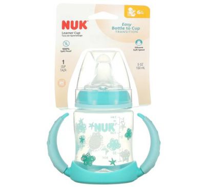 NUK, Learner Cup, 6+ Months, Aqua, 1 Cup, 5 oz (150 ml)