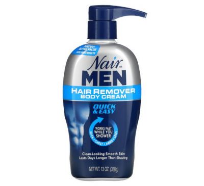 Nair, For Men, Hair Remover Body Cream, Back, Chest, Arms and Legs, 13 oz (368 g)