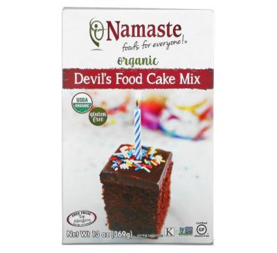 Namaste, Organic, смесь для выпечки Devil's Food, 369 г (13 унций)