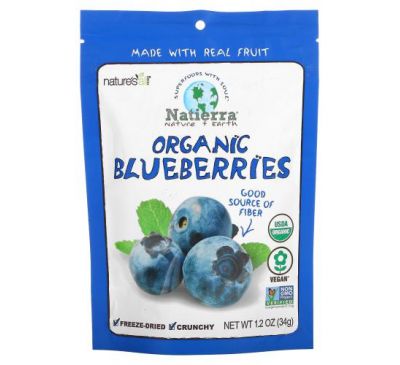Natierra, Organic Freeze-Dried, Blueberries, 1.2 oz (34 g)
