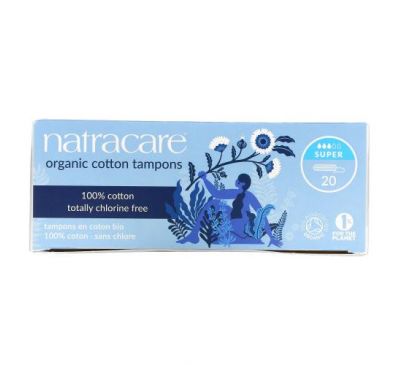 Natracare, Organic Cotton Tampons, Super, 20 Tampons