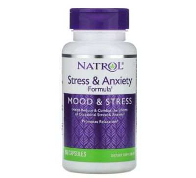Natrol, Stress & Anxiety Formula, 90 Capsules