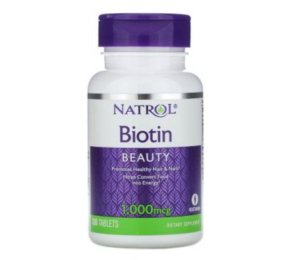 Natrol, біотин, 1000 мкг, 100 таблеток