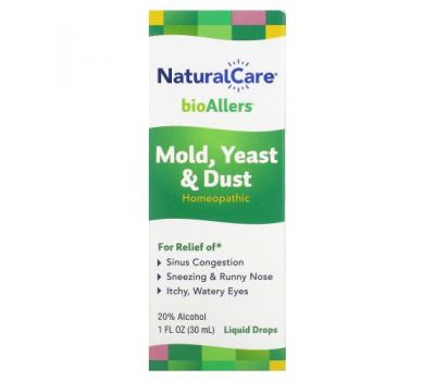 NaturalCare, BioAllers, Allergy Treatment, Mold, Yeast & Dust, 1 fl oz (30 ml)
