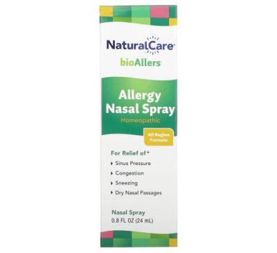 NaturalCare, BioAllers, назальний спрей проти алергії, 24 мл (0,8 рідк. унції)