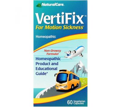 NaturalCare, VertiFix, For Motion Sickness, 60 Vegetarian Capsules